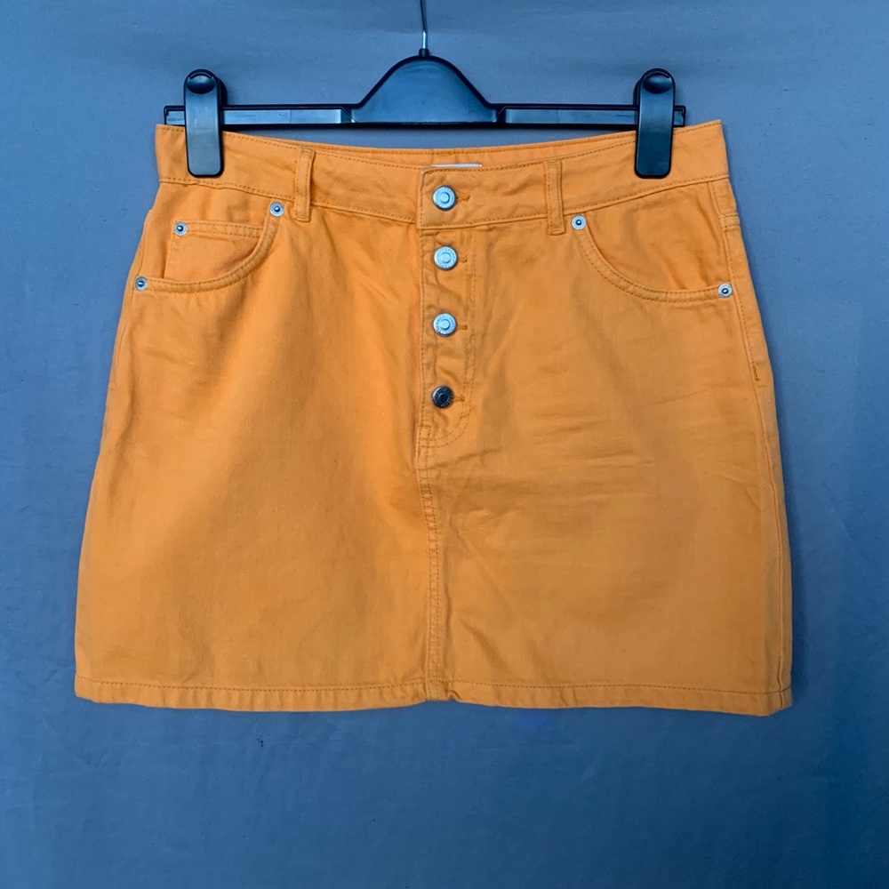 Topshop denim mini skirt